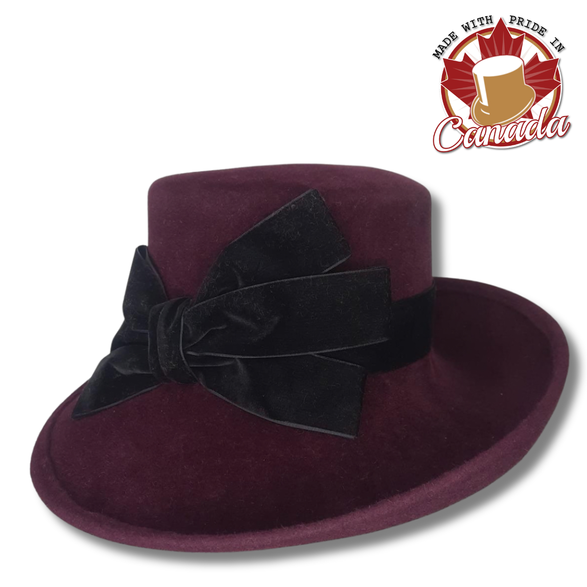 Grace Dress Hat with Velvet Bow
