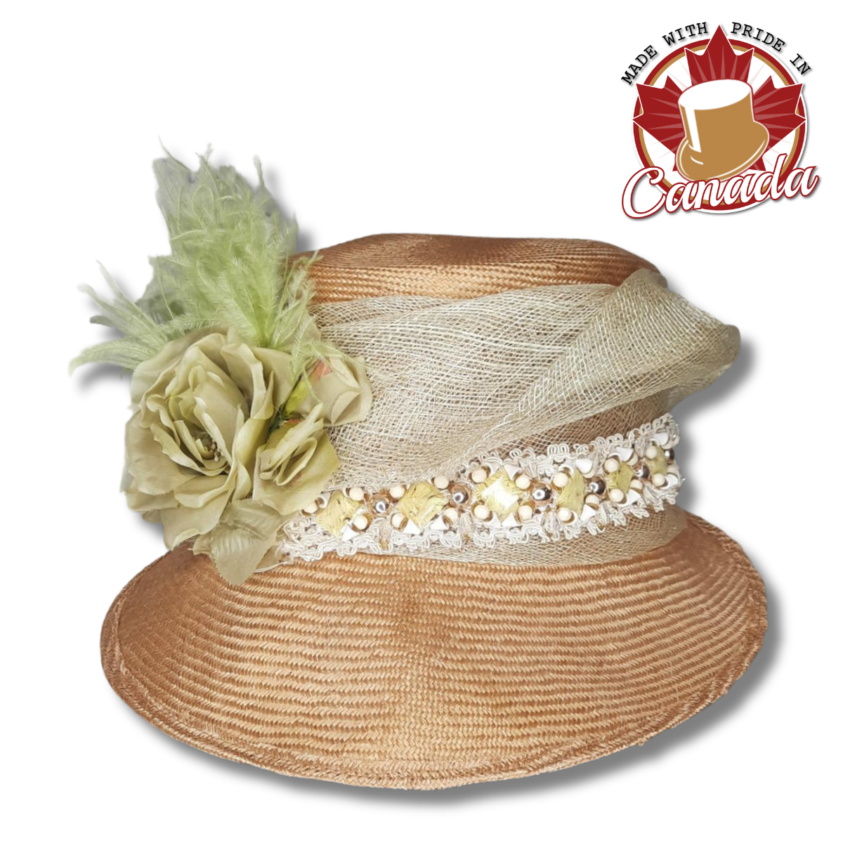 Grace Beaded Band Dress Hat