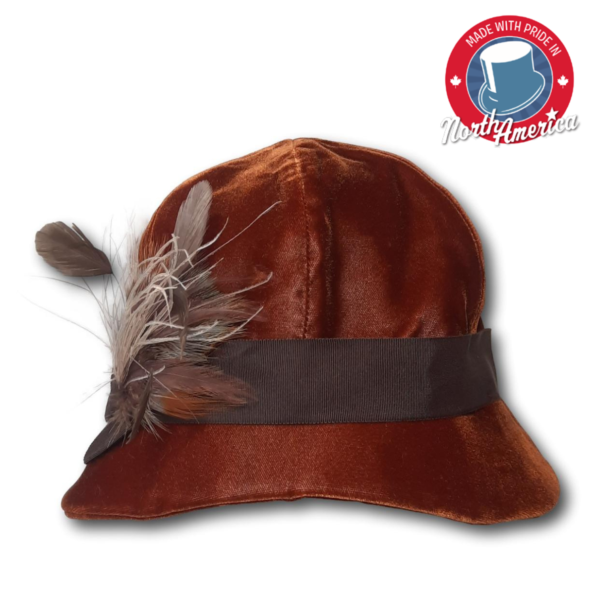 Cloche With Feather Bouquet
