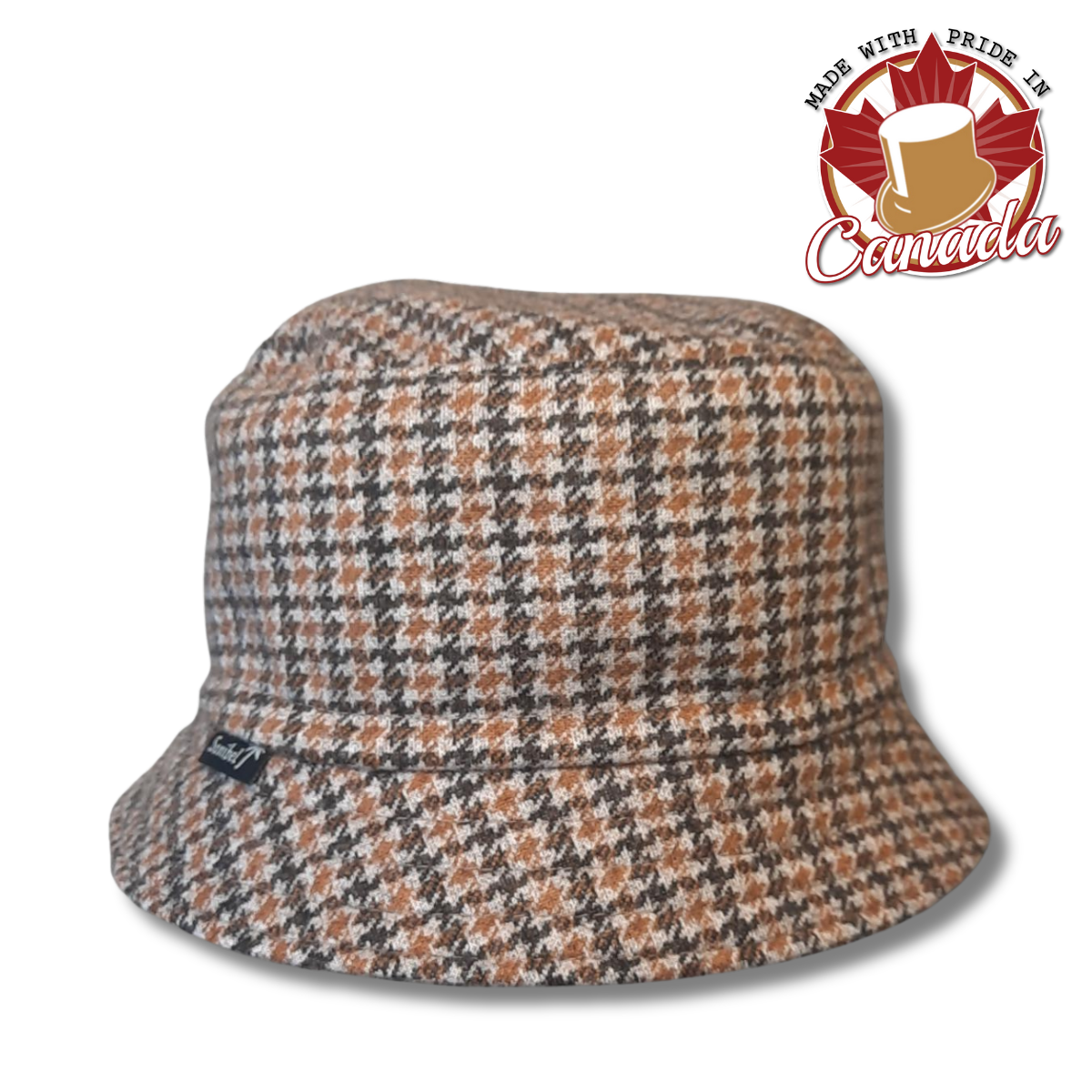 Houndstooth Printed Bucket