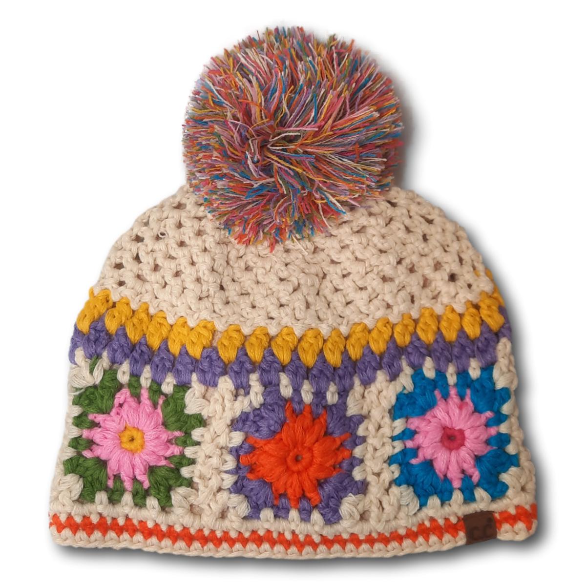 Crochet Flower Toque