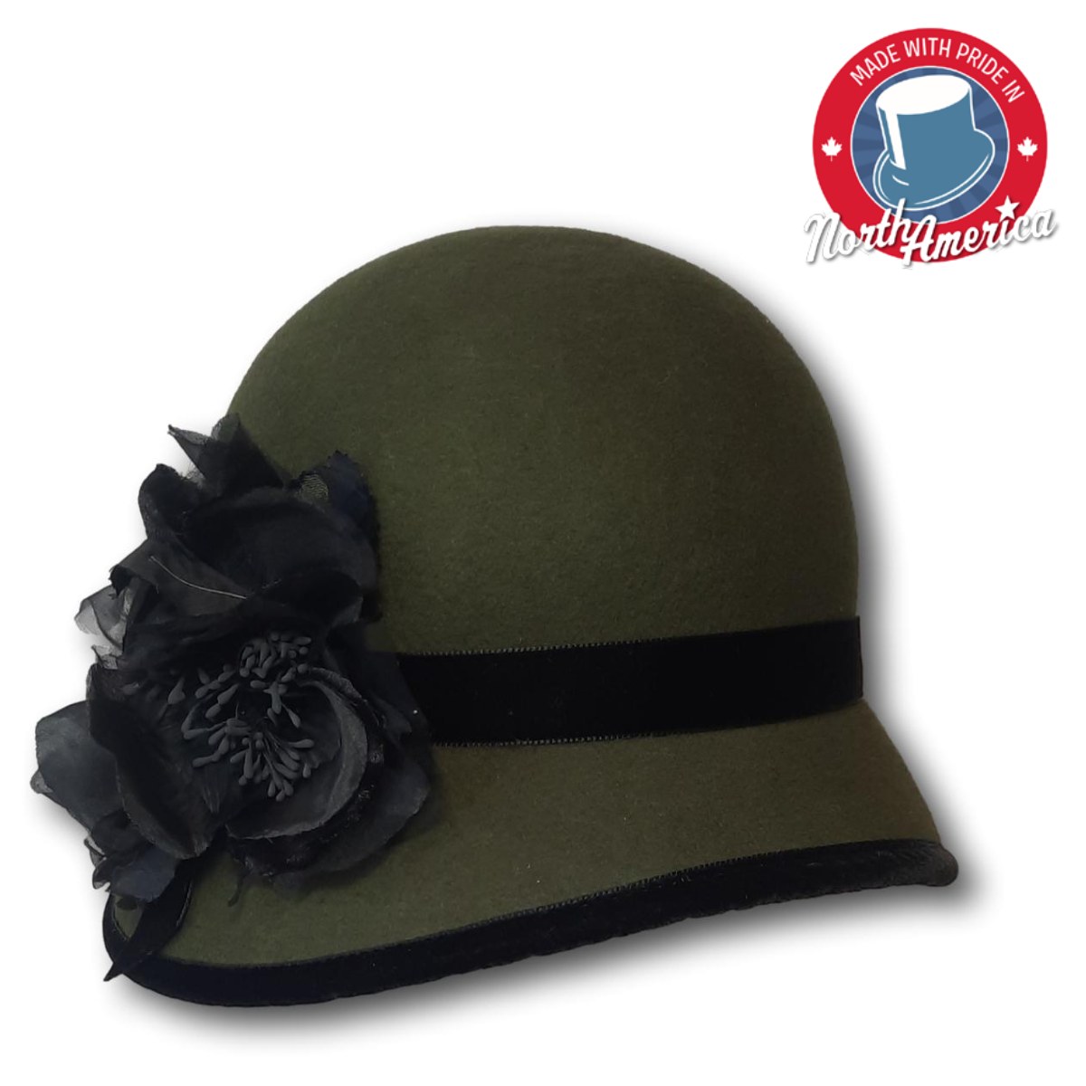 Cloche With Velvet Trim