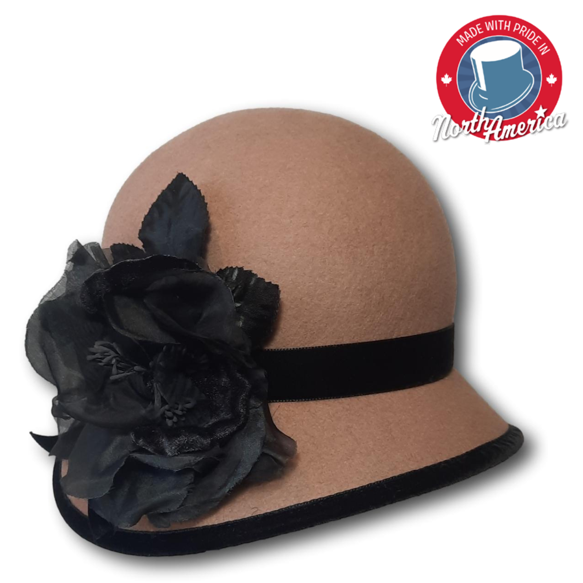 Cloche With Velvet Trim
