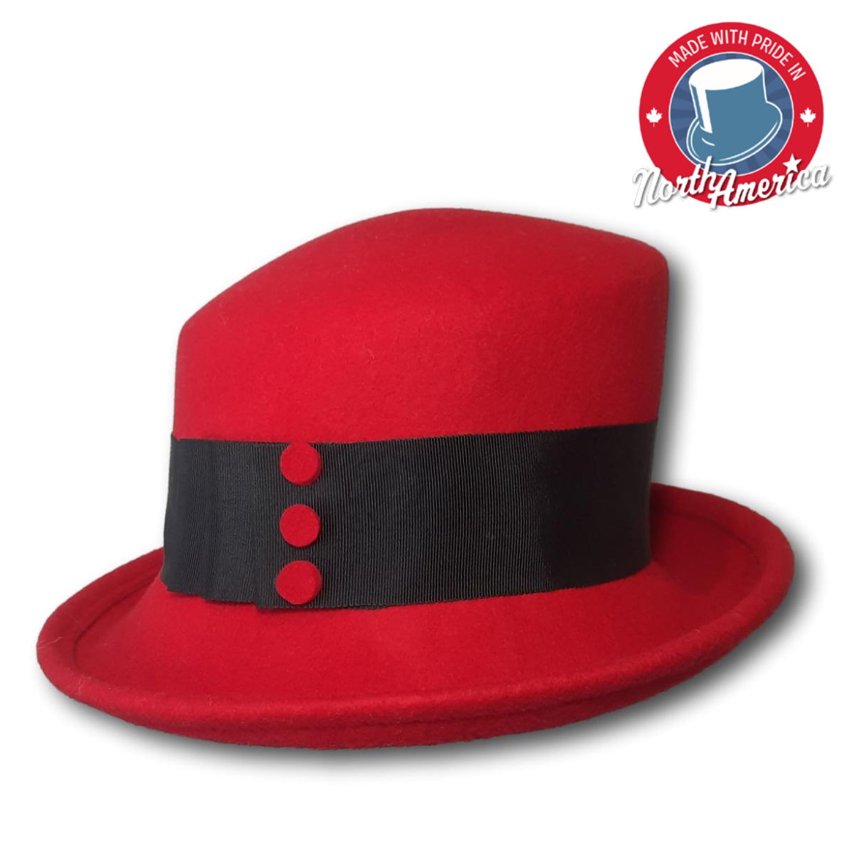 Dress Hat with Felt Dots