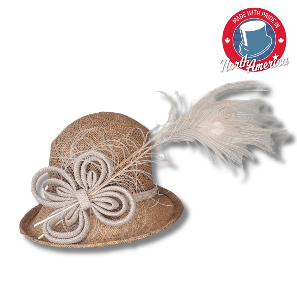 Straw Topper with Feathers