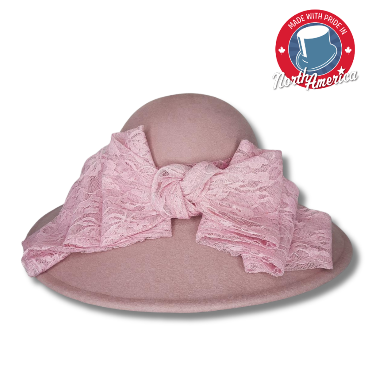 Wide Brim with Lace Bow