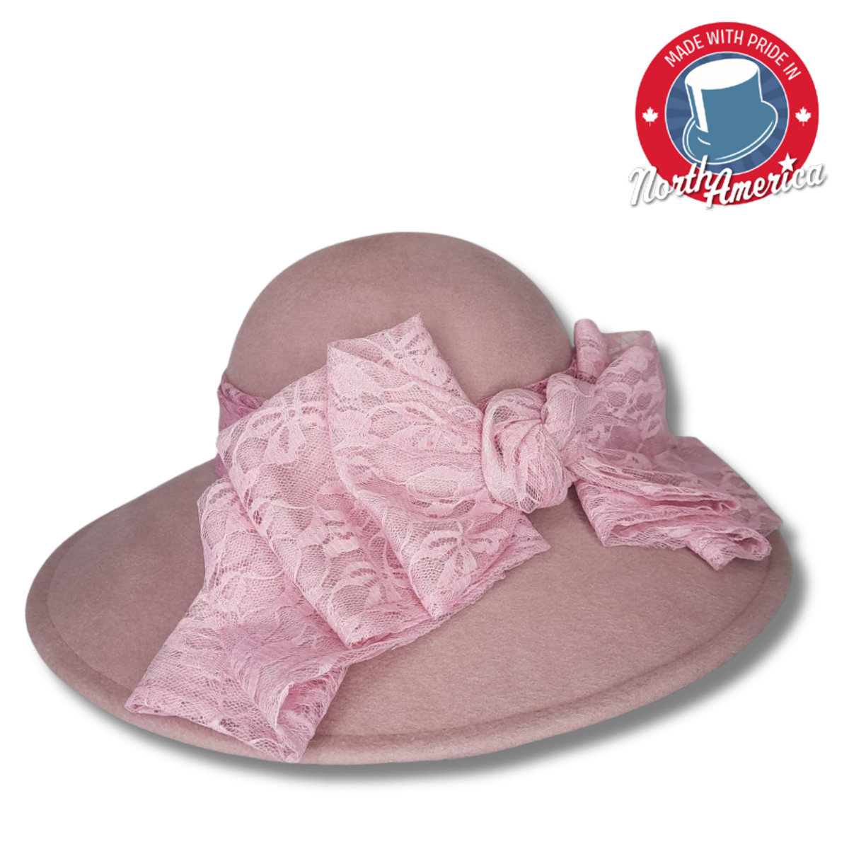 Wide Brim with Lace Bow
