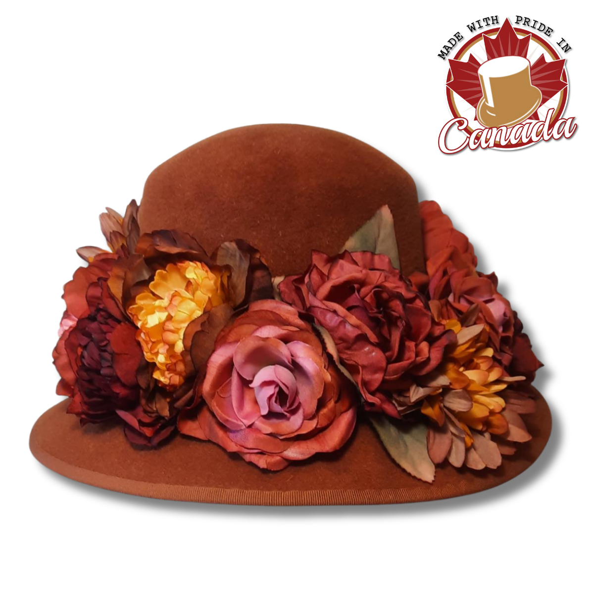 Laurent1 Medium Brim with Flowers