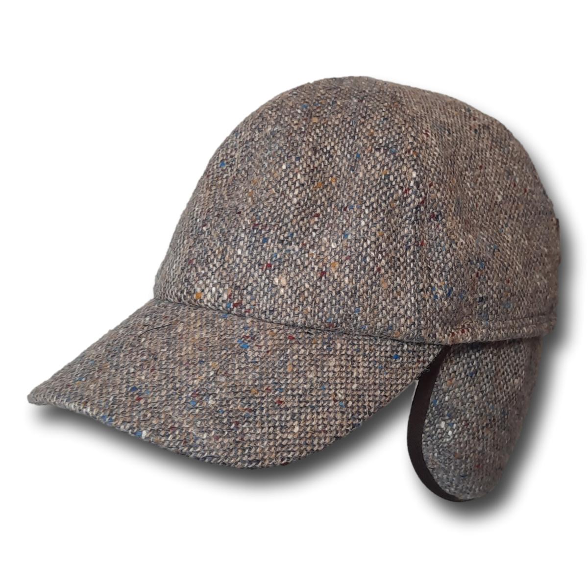 Monaco Tweed Ball Cap with Ear Cuff