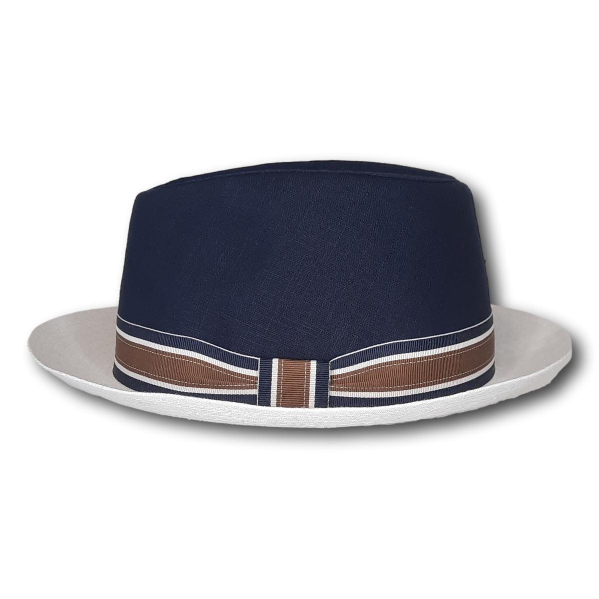 Two-Tone Fedora with Grosgrain Band