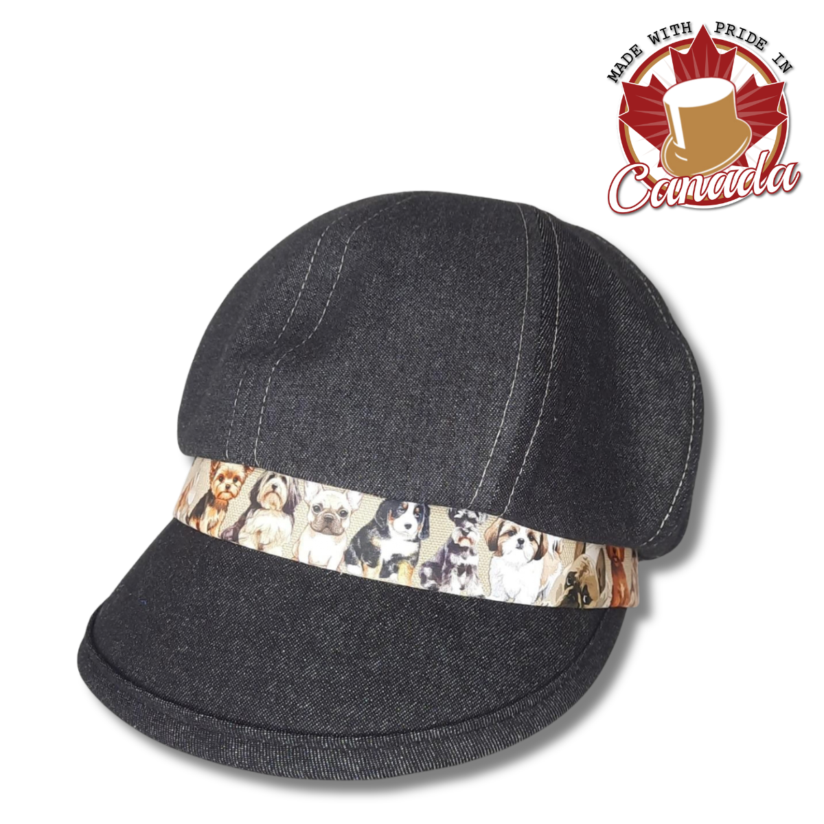 Denim Newsboy with Assorted Bands
