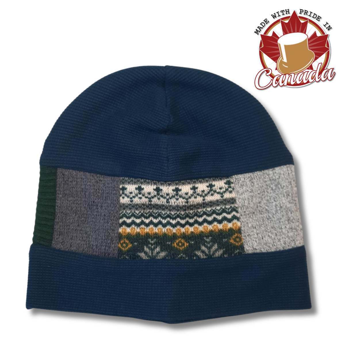 Patchwork Recycled Materials Toque