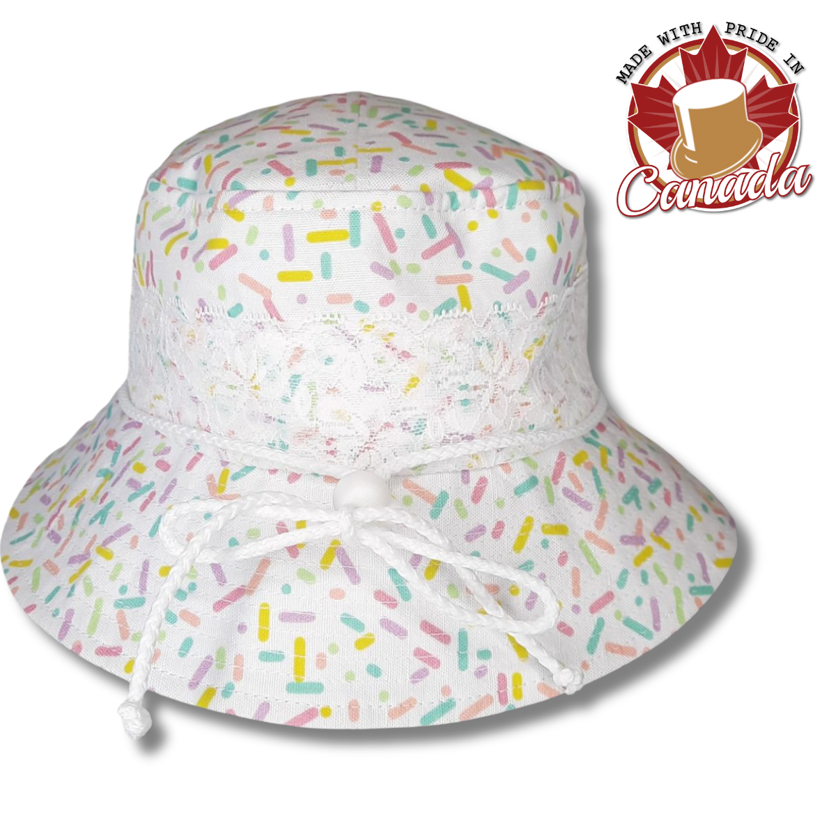 Perfect Bucket with Chin Cord and Lace