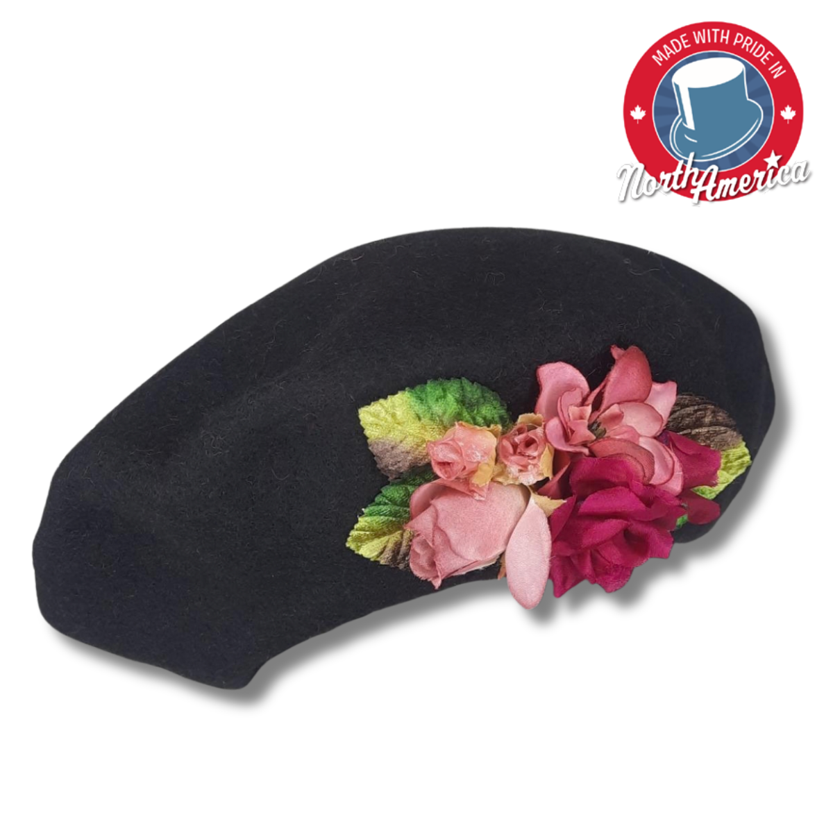 Beret with Rosettes