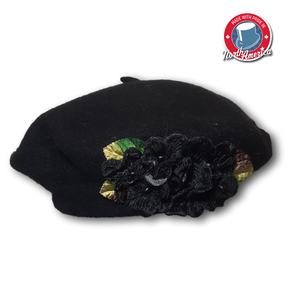 Fabric Flower Beret