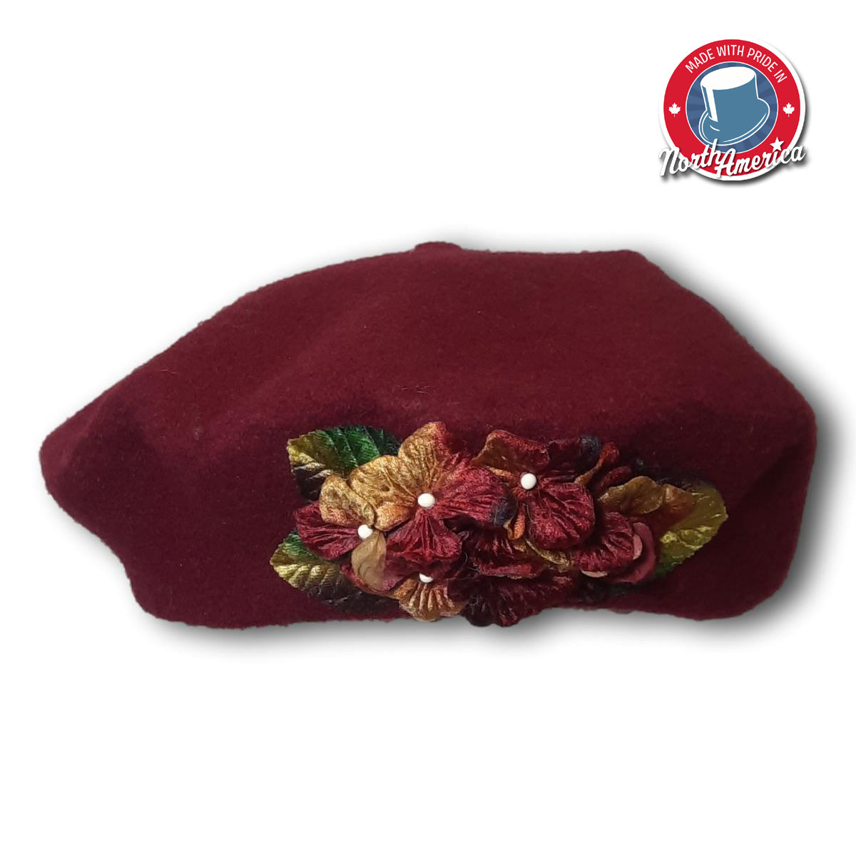 Fabric Flower Beret