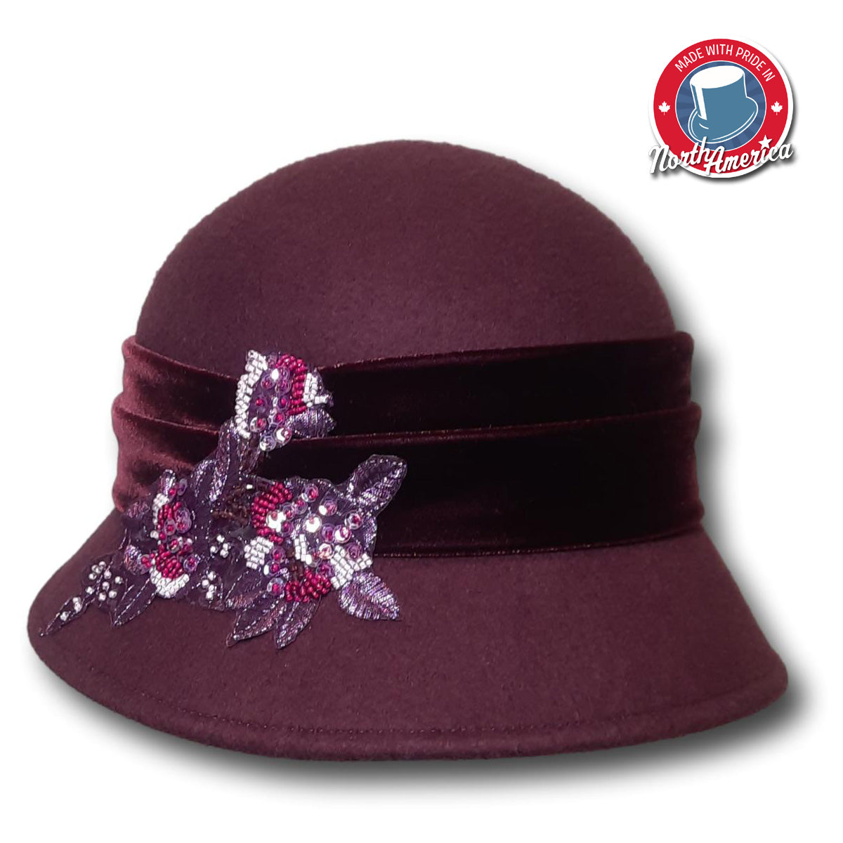 Ruched Velvet Band With Beaded Detail