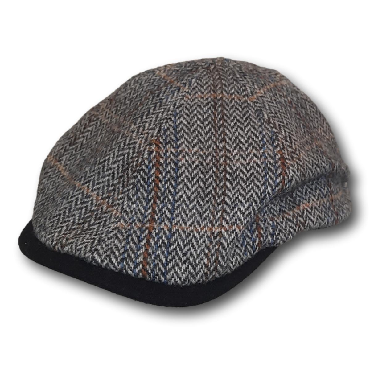 Tweed Solid Brim Ivy Cap