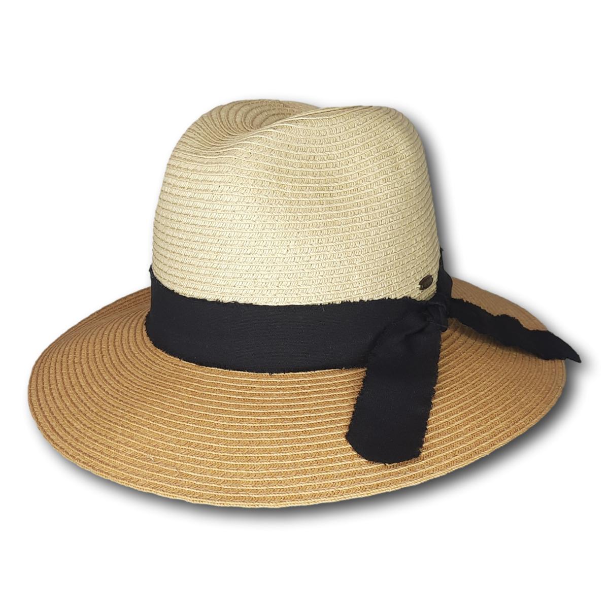 Two-Tone Fedora with Frayed Band