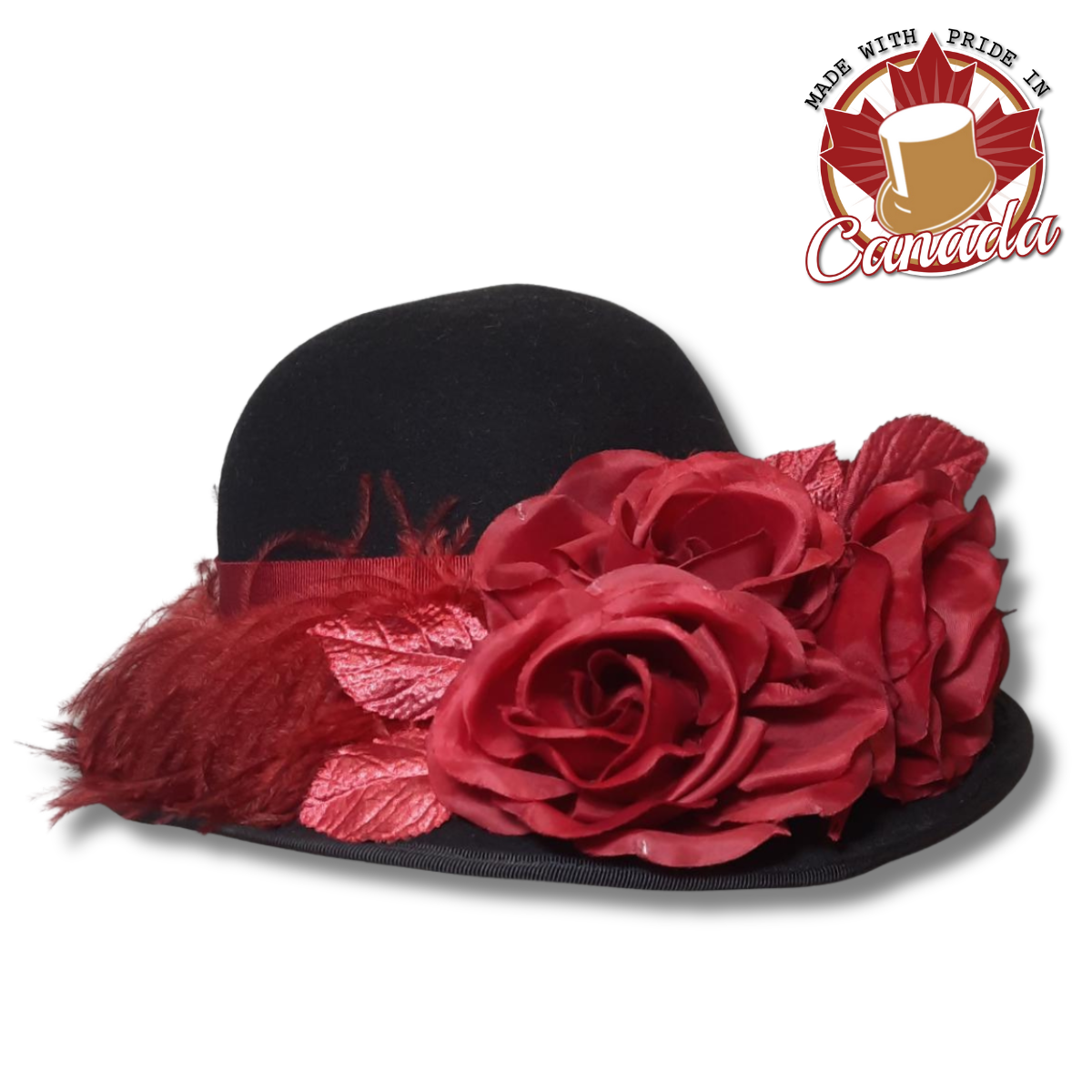 Sydney Dress Hat with Flowers
