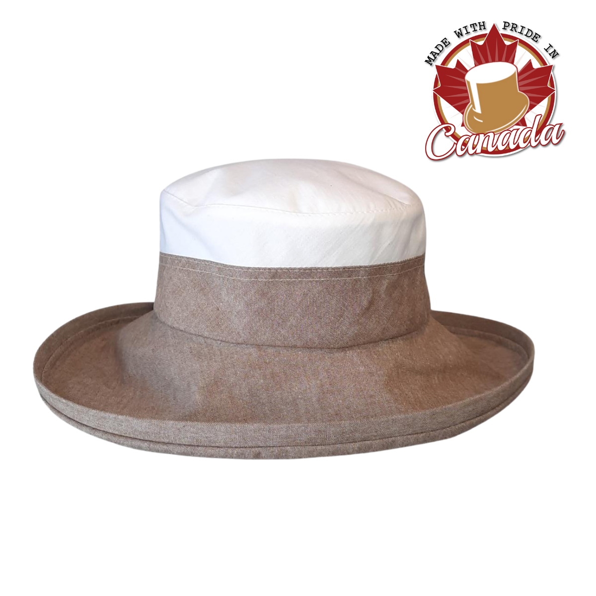 Pamela Two-Tone Cotton Wide Brim