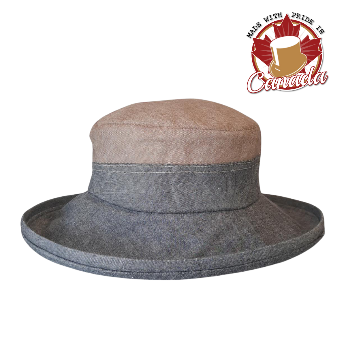 Pamela Two-Tone Cotton Wide Brim