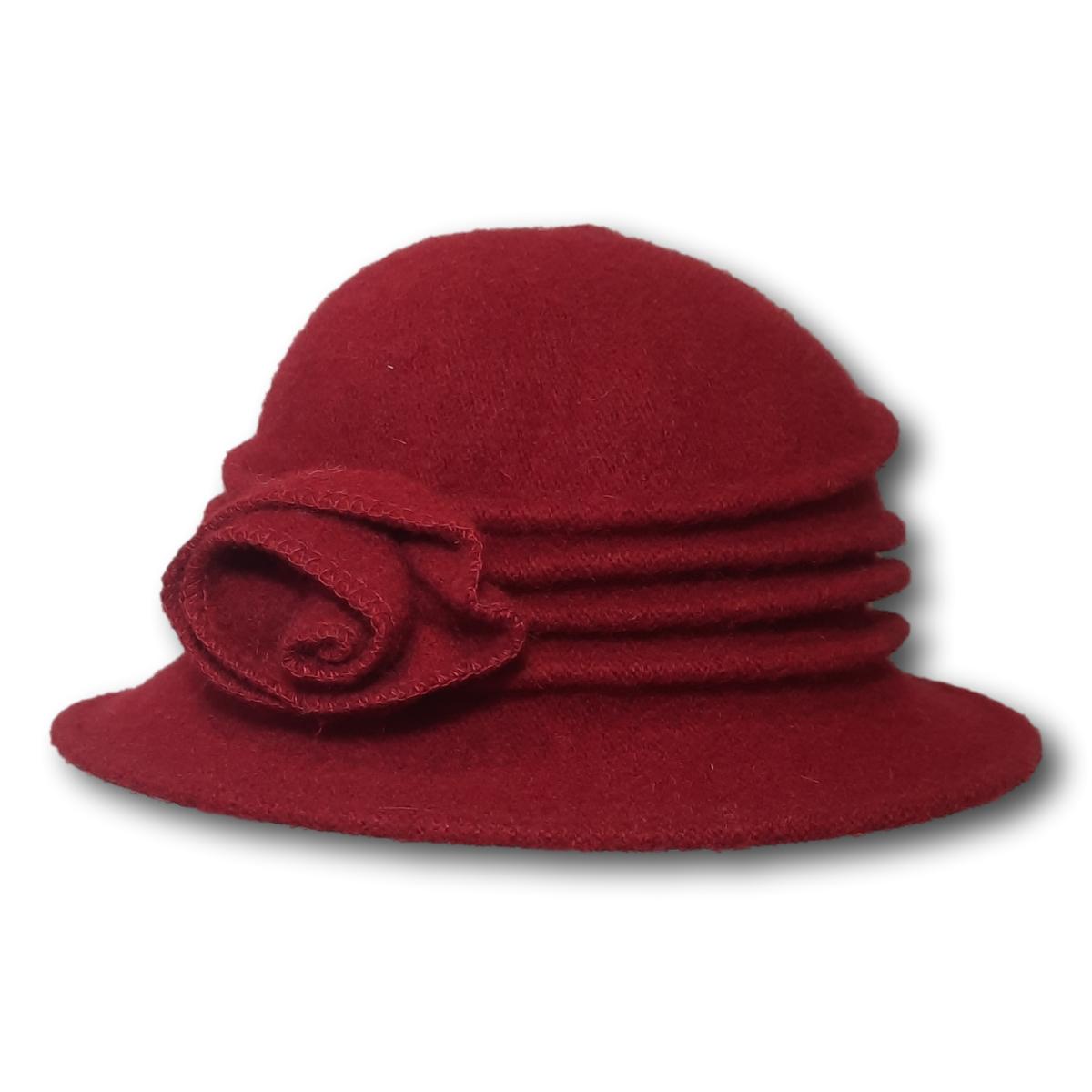 Cloche with Pleated Band and Flower