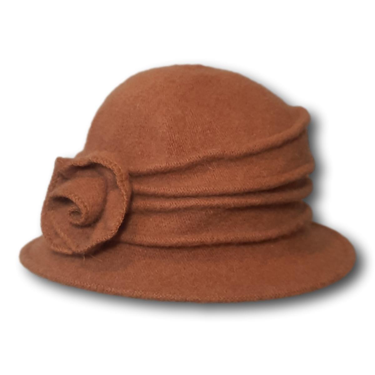 Cloche with Pleated Band and Flower