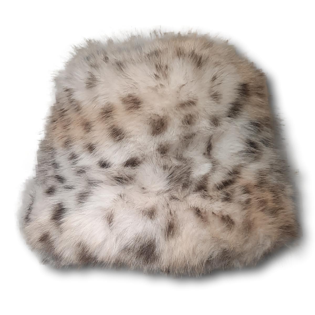 Faux Fur Leopard Bucket Hat