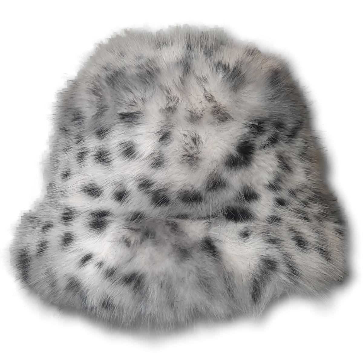 Faux Fur Leopard Bucket Hat