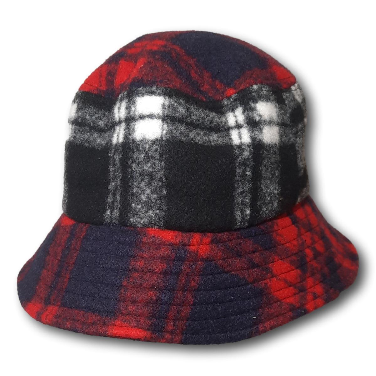 Three-Tone Plaid Bucket Hat