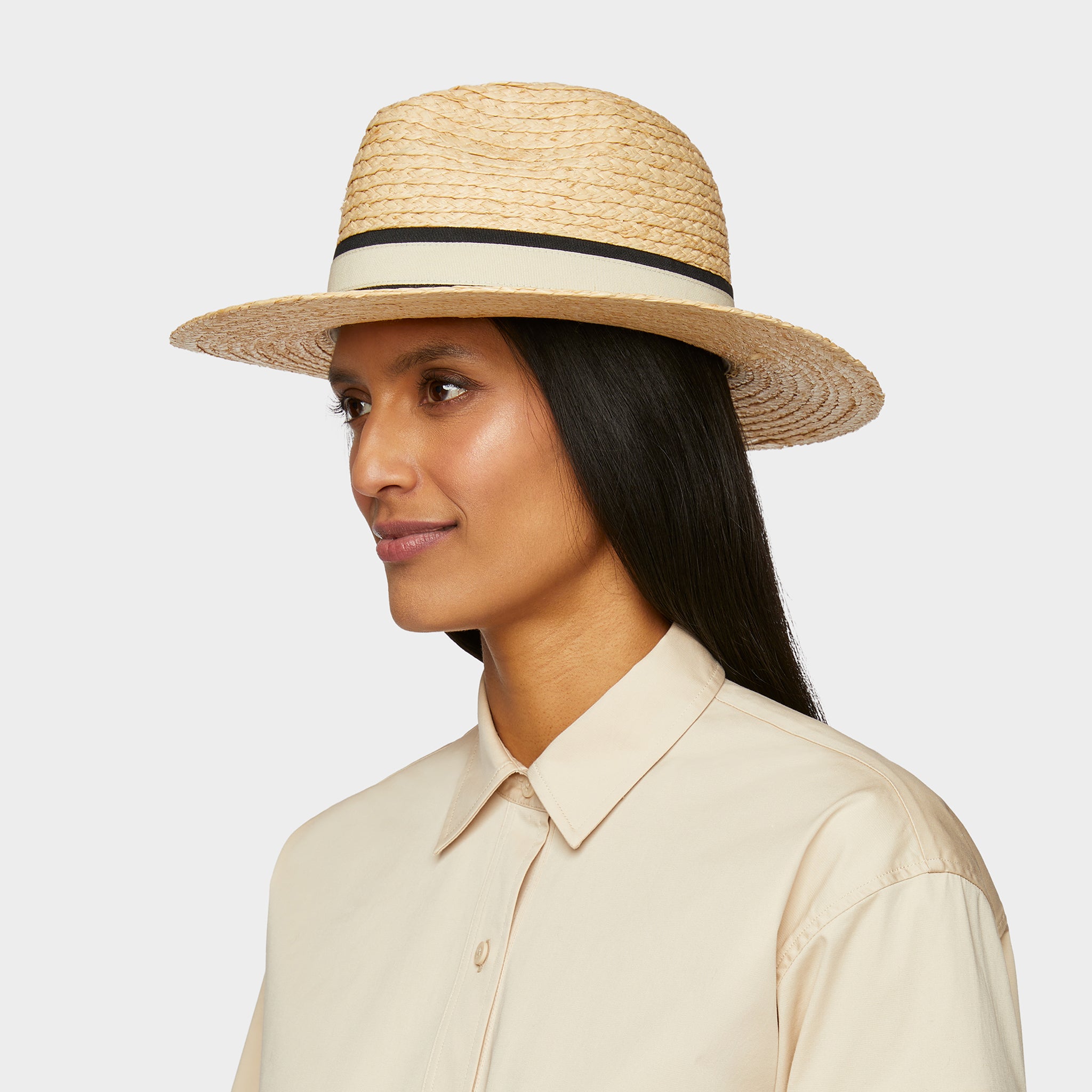 Women's Boater Raffia Straw Hat | Natural | Size Small/Medium | Orvis