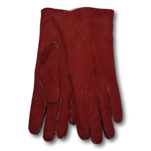 Raw Edge Sheepskin Gloves