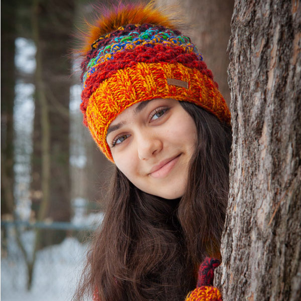 Raccoon Pom Knit Toque